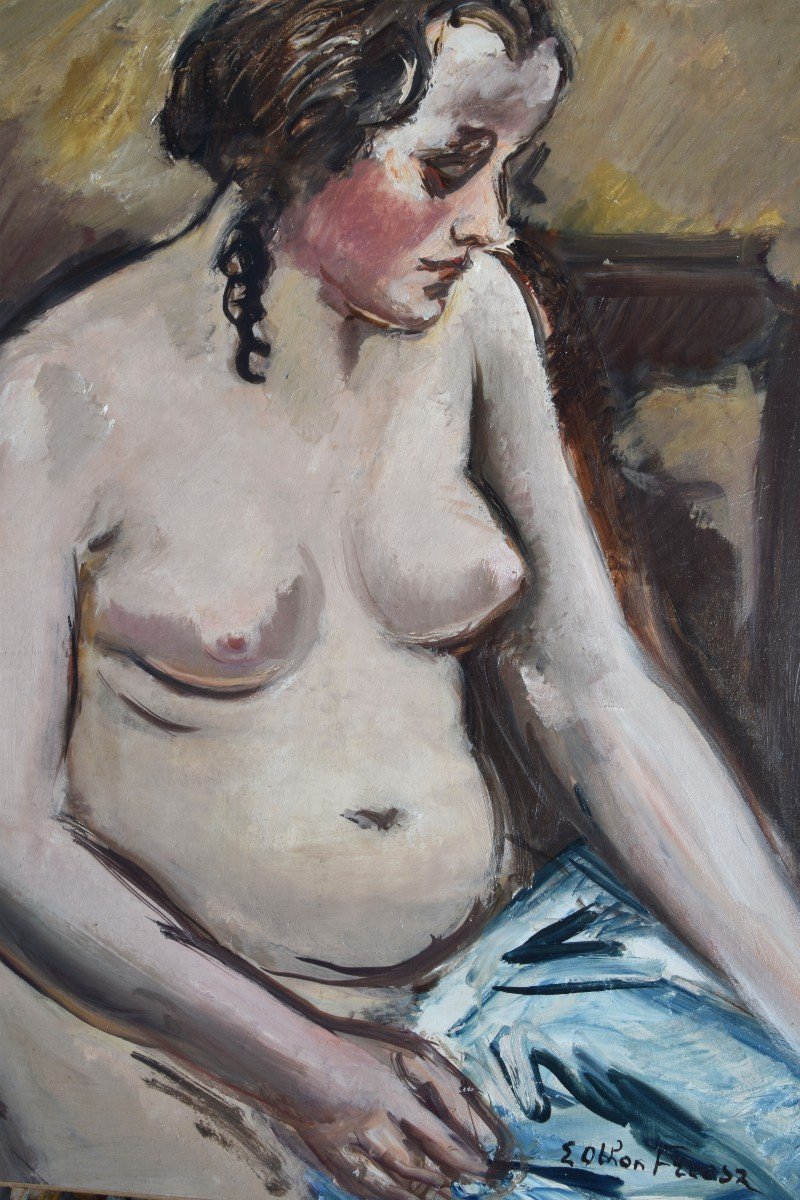 Emile Othon Friesz "seated Nude" Oil On Canvas 73x60-photo-2